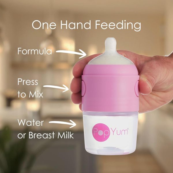 PopYum One-Handed Feeding Bottle for Breast Milk and Formula-1