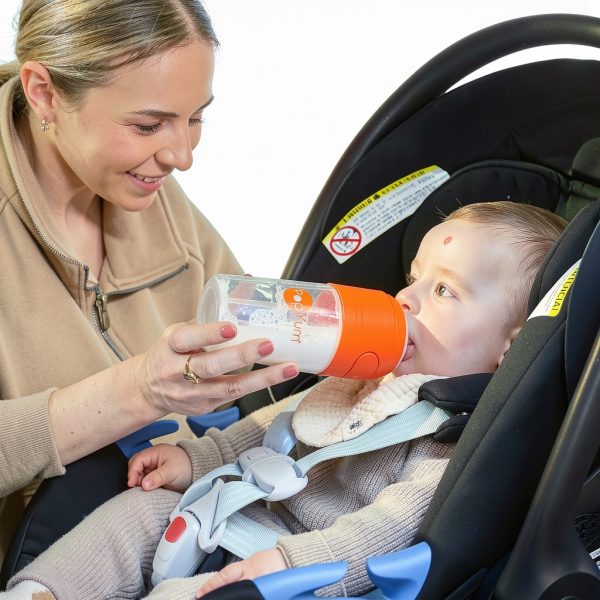 PopYum One‑Handed Feeding Bottle Pink Silicone-6