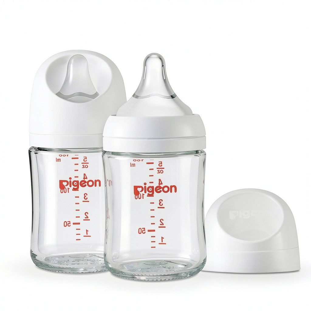 Baby bottle being sterilized in a microwave