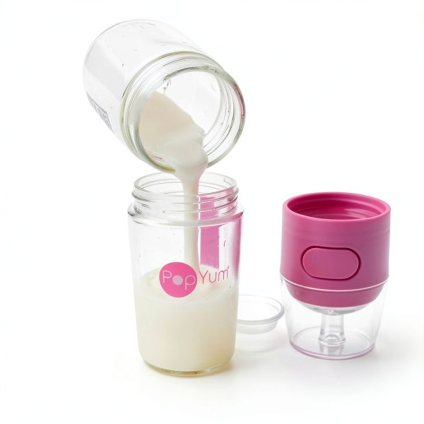 PopYum One-Handed Feeding Bottle Orange-5