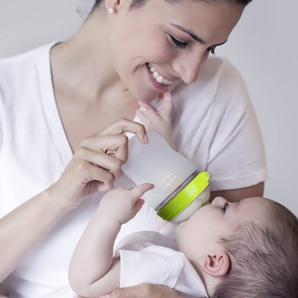 Green Silicone Baby Bottles Unisex Double Pack-5