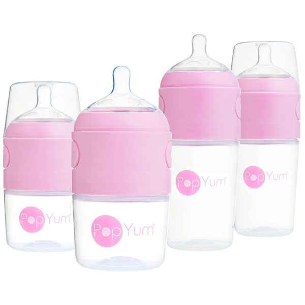 PopYum One-Handed Feeding Bottle for Breast Milk and Formula-0