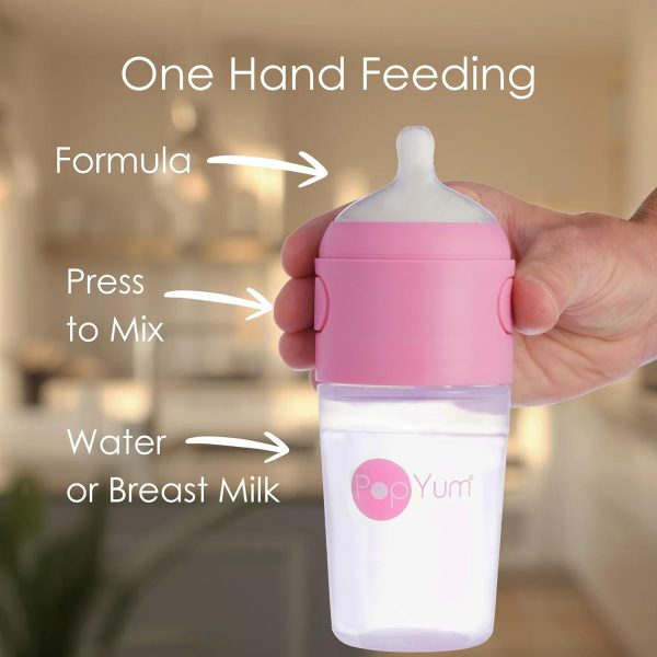 PopYum One-Handed Feeding Bottle for Breast Milk and Formula-1