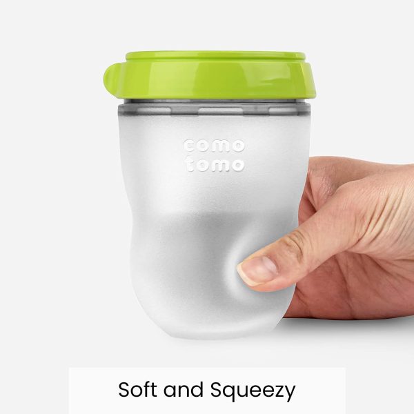 Green Silicone Baby Bottles Unisex Double Pack-2