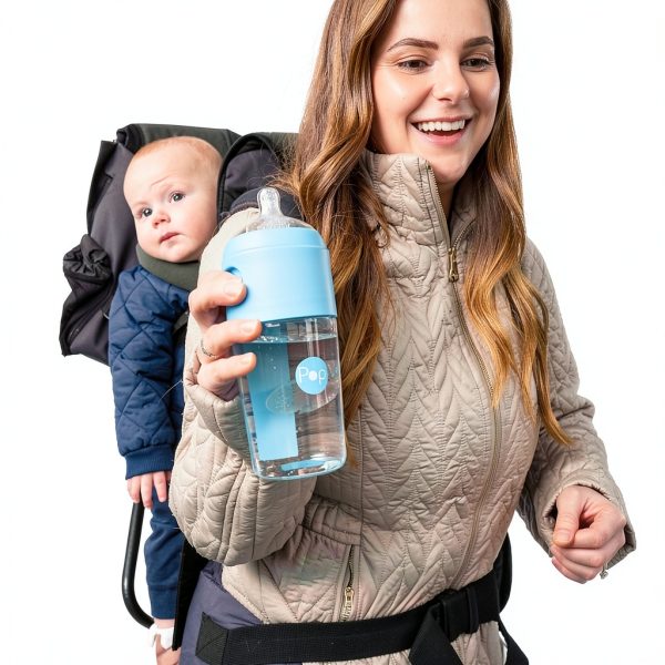 PopYum One-Handed Feeding Bottle Orange-7