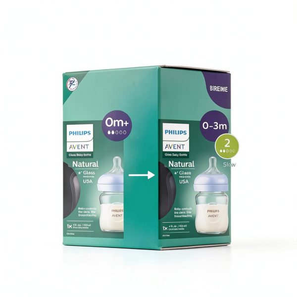 Philips Avent Glass Baby Bottle Natural 4oz-8