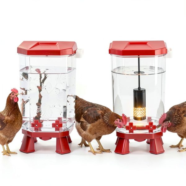 PTC Chicken Water Heater SolarCluck Waterer with LCD Display – Black-1