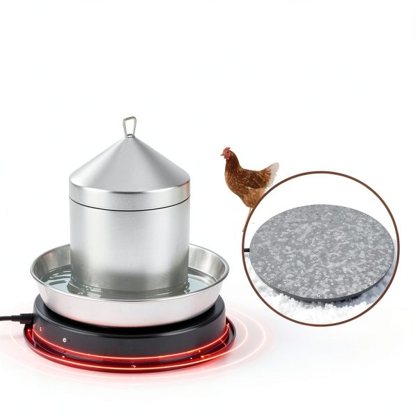 Chicken Water Heater Eggluuz 110W Heated Base for Winter Waterer-4