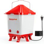 Heated Chicken Waterer Bucket 5 Gallon ZenxyHoC 4 Nipples 10ft Cord-0
