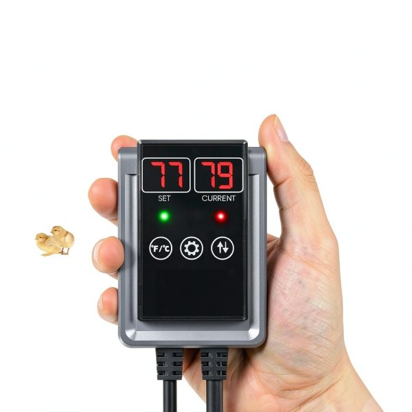 PTC Chicken Water Heater SolarCluck Waterer with LCD Display – Black-2