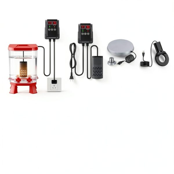 PTC Chicken Water Heater SolarCluck Waterer with LCD Display – Black-6