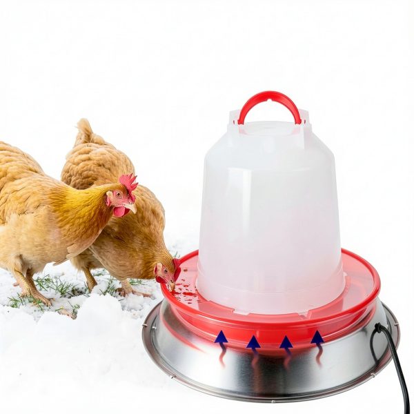 12 Inch Chicken Water Heater Base Gstream 5 Gallon Drinkers Thermostat-7