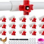 Horizontal Chicken Waterer 15-Pack with PVC Tee – ABS & Stainless-0