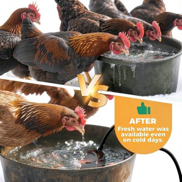 Chicken Waterer Heater Loyala 250W Submersible Thermostatic Waterer-3
