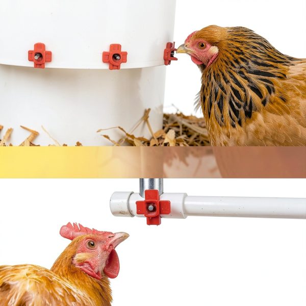 Chicken Waterer Nipples Horizontal Automatic 10 Pack ZenxyHoC CN-10-1