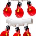 Chicken Waterer Cups, Pack of 6 Chicken Waterer PVC Tee Fittings, with 1/8 Inch FTP Threads, Automatic Chicken Water Cups for Chicken Ducks Quail-0