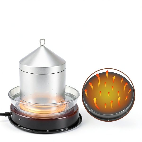 Chicken Waterer Heater Eggluuz 125W Base with Thermostat Winter-2