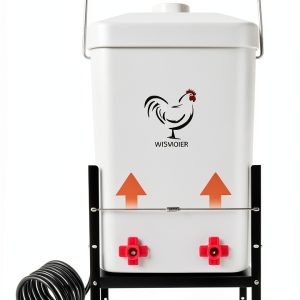 Heated Chicken Waterer 3 Gallon WISMOIER Anti-Freezing White-0