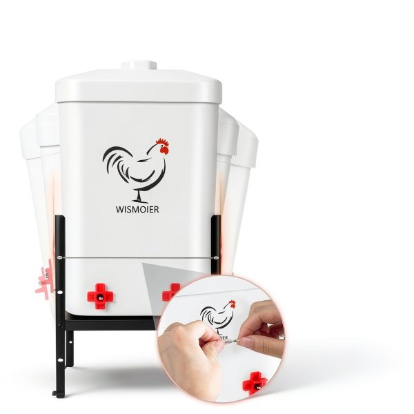Heated Chicken Waterer 3 Gallon WISMOIER Anti-Freezing White-2