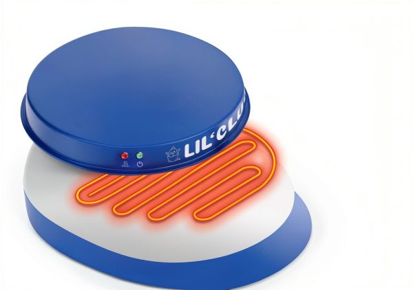 Heated Chicken Waterer Lil'Clucker Base Blue 15‑Inch FreezeProof Metal-7