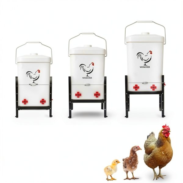 Heated Chicken Waterer 3 Gallon WISMOIER Anti-Freezing White-3