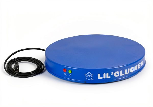 Heated Chicken Waterer Lil'Clucker Base Blue 15‑Inch FreezeProof Metal-2