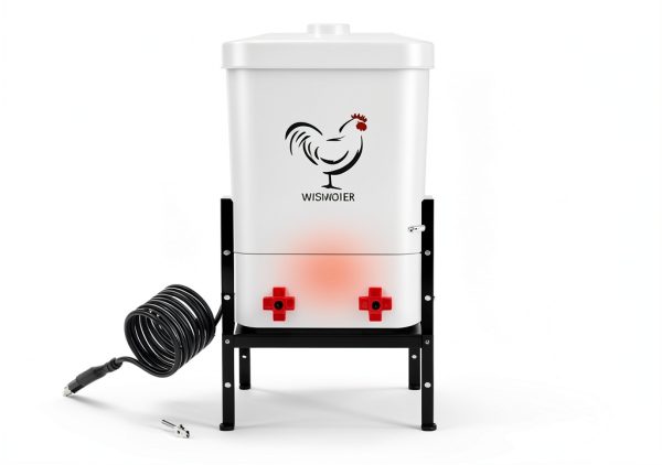 Heated Chicken Waterer 3 Gallon WISMOIER Anti-Freezing White-6