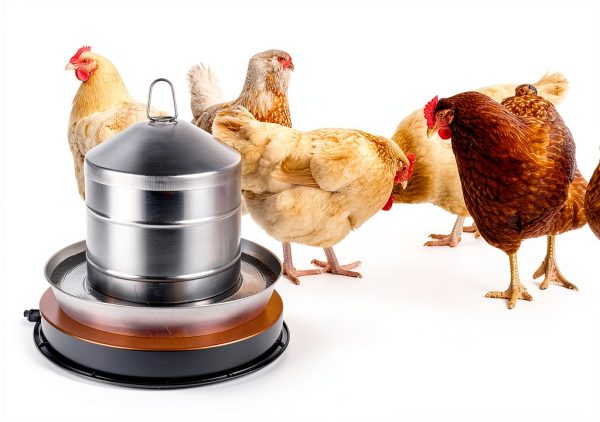 Chicken Water Heater for Winter, 110Watt Thermostat Heated Poultry Waterer Base with 9.8ft Power Cord,Suitable for Plastic/Metal Poultry Waterer(Black, 11INCH-1PACK)-5