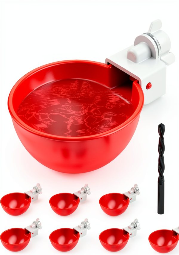 Chicken Waterer Cups, 10 Pack Automatic DIY Chicken Water Cups with 3/8'' Hole Saw-0